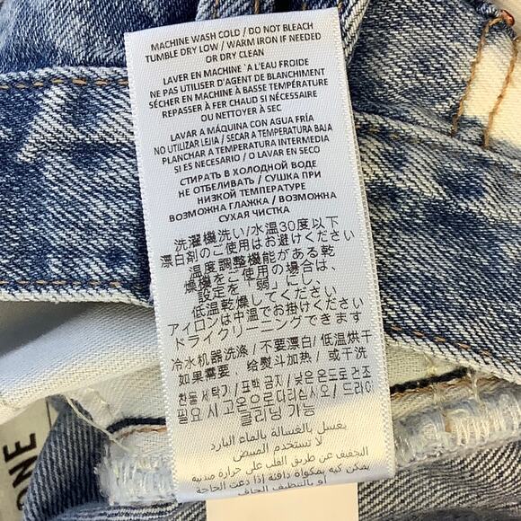 RE/DONE Size 26 70s High Rise Denim Shorts Splash Jean Cutoff $215 msrp G14-8 - Picture 8 of 9